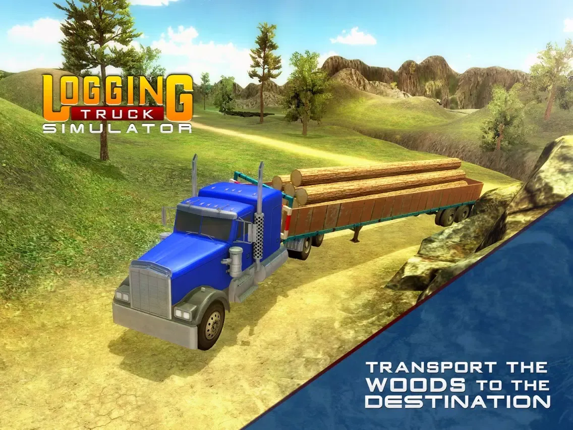 ภาพหน้าจอของ Logging Truck Simulator 3D – A PRO 18 Wheeler Transporter Truck Driver Simulation iPad 