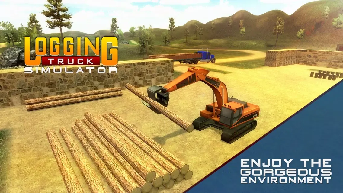 ภาพหน้าจอของ Logging Truck Simulator 3D – A PRO 18 Wheeler Transporter Truck Driver Simulation