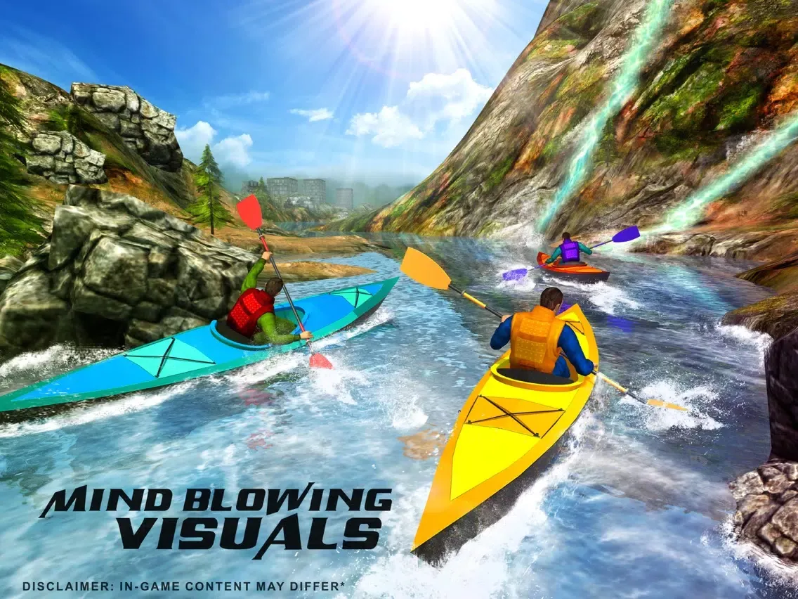 Raft Survival Race – Riptide Kayaking Simulator iPad Screenshots