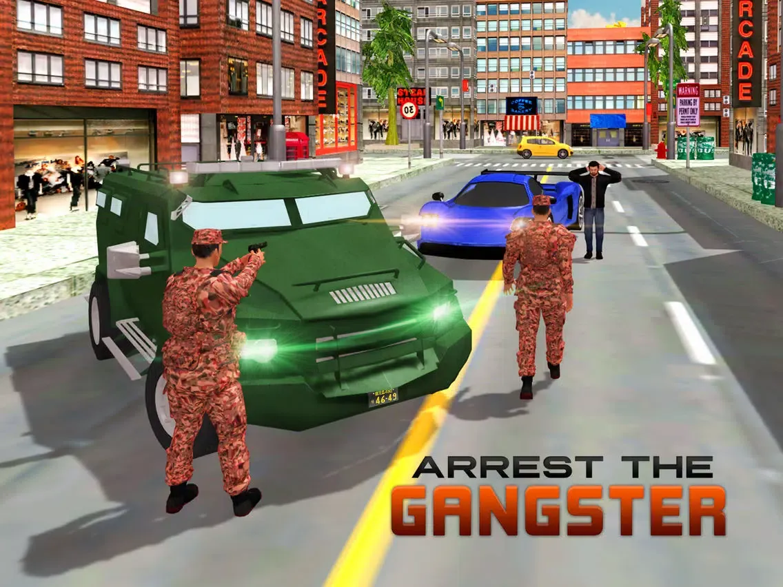 Capturas de tela do Army Rangers Van Gangsters Chase – Underworld mafia chase game iPad 