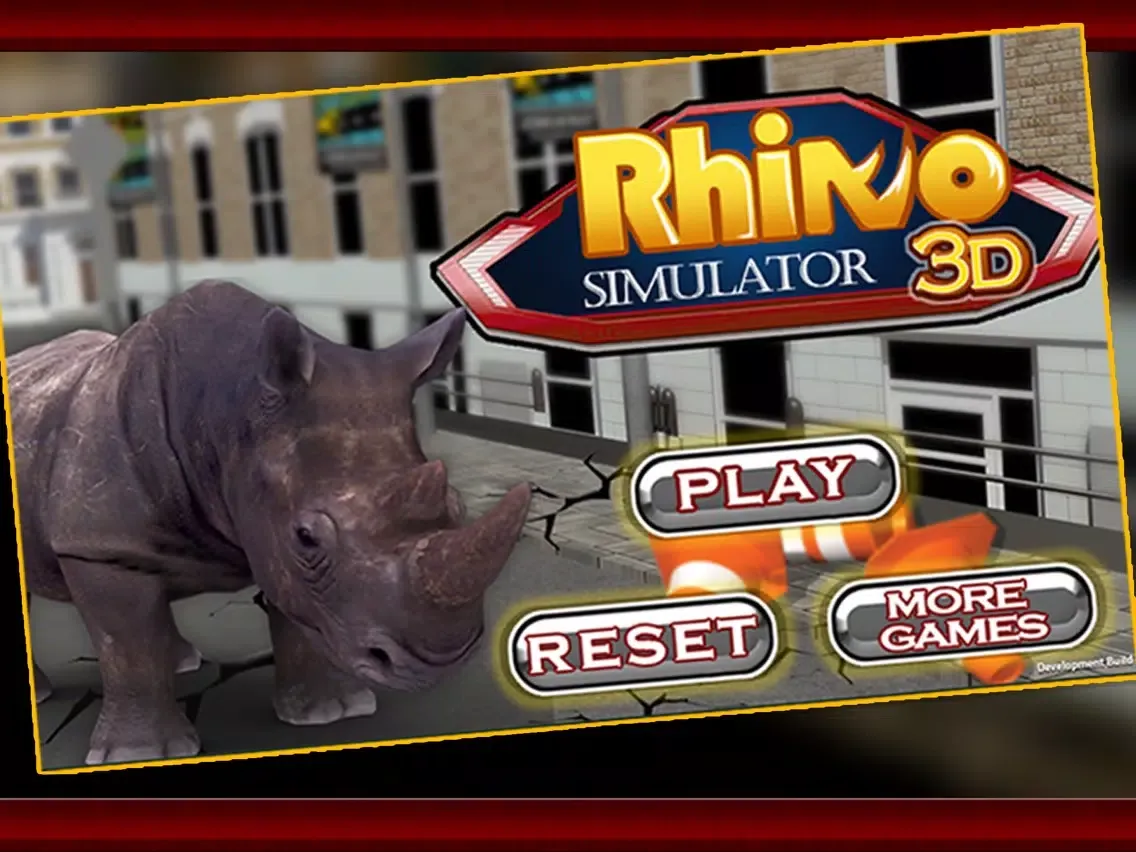 3D Rhino Simulator – Wild animal simulator and simulation game to destroy the city iPad 应用截图