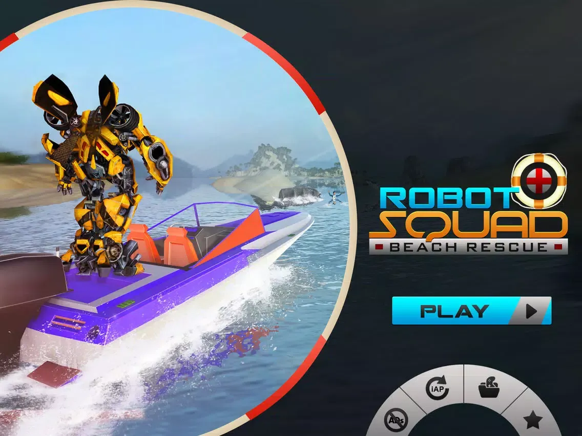 صور Robot Squad - Beach Rescue: Flying Robot Hero iPad 
