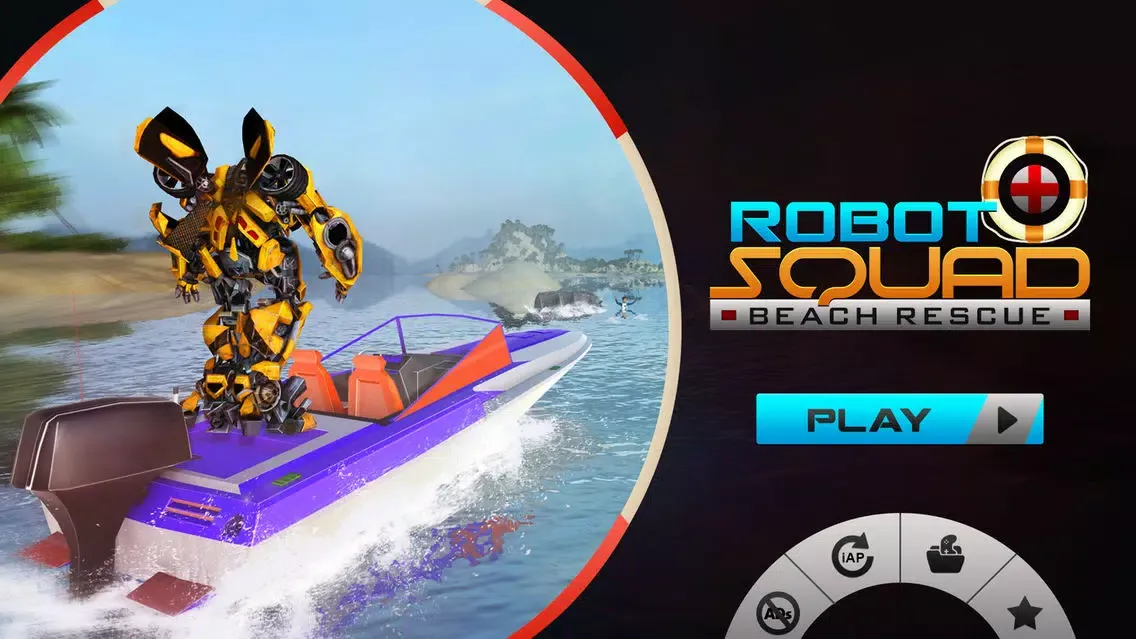 صور Robot Squad - Beach Rescue: Flying Robot Hero