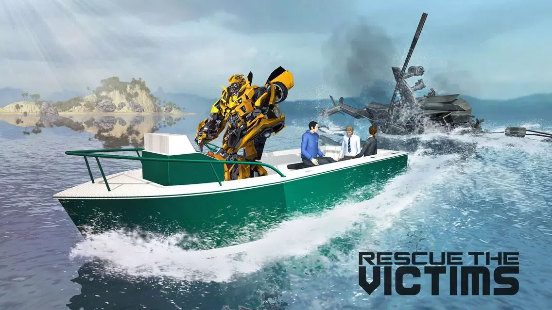 صور Robot Squad - Beach Rescue: Flying Robot Hero