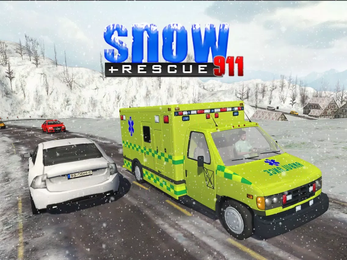 Capturas de pantalla de Snow Rescue 911 – An Emergency Ambulance driving Simulator iPad 