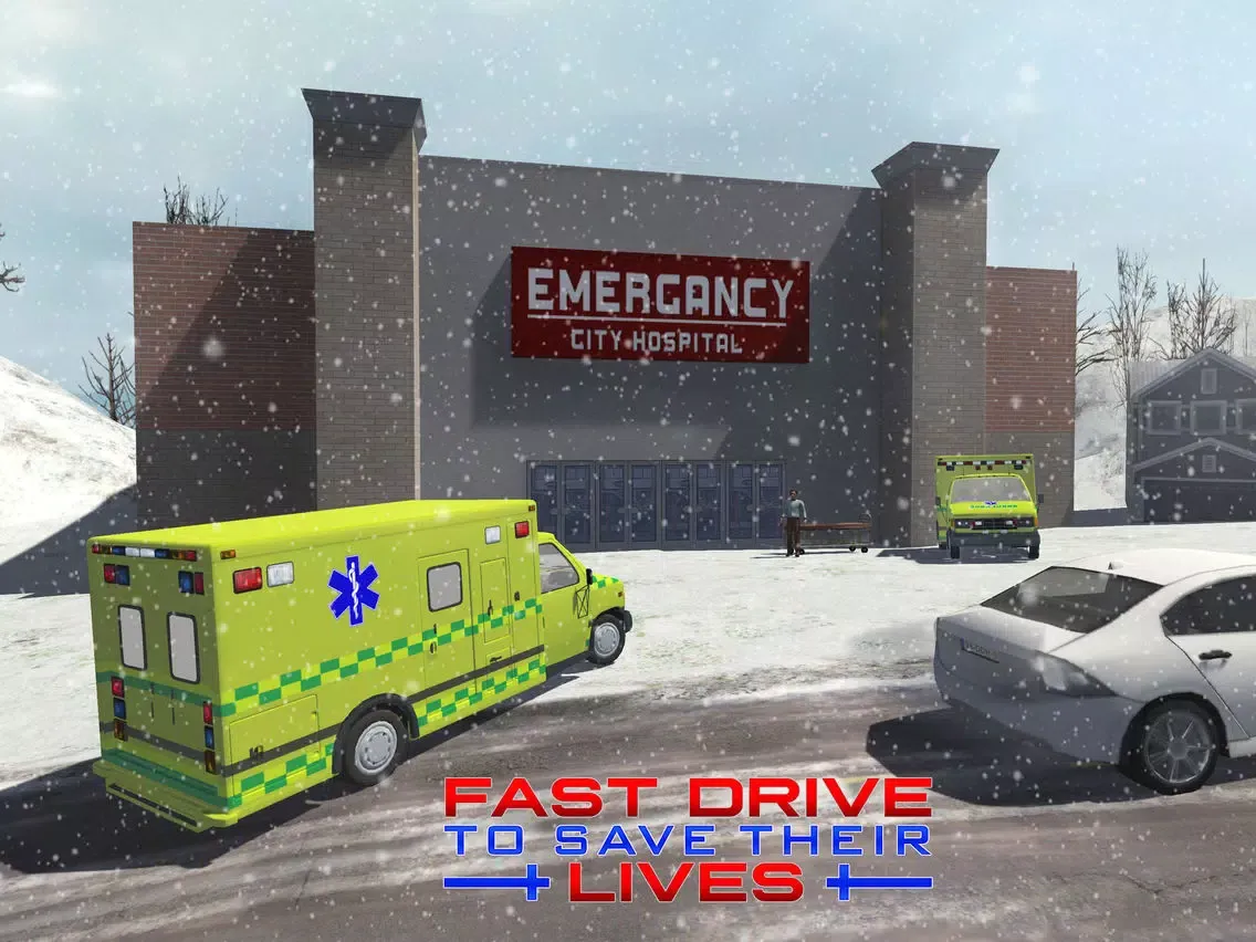 Capturas de pantalla de Snow Rescue 911 – An Emergency Ambulance driving Simulator iPad 