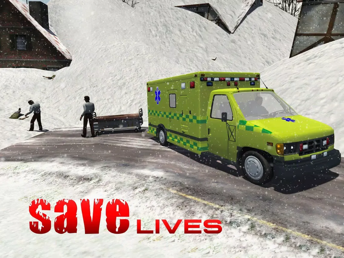 Capturas de pantalla de Snow Rescue 911 – An Emergency Ambulance driving Simulator iPad 