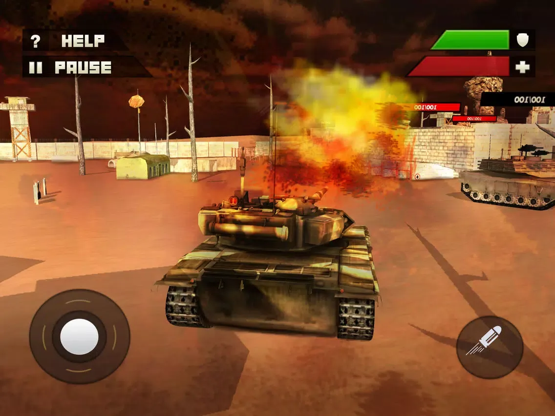 Captures d'écran de Tank Attack War 2016 – 3D tanks battlefield game iPad 