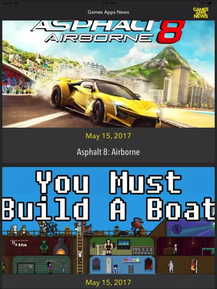 Screenshot di Games Apps News iPad 