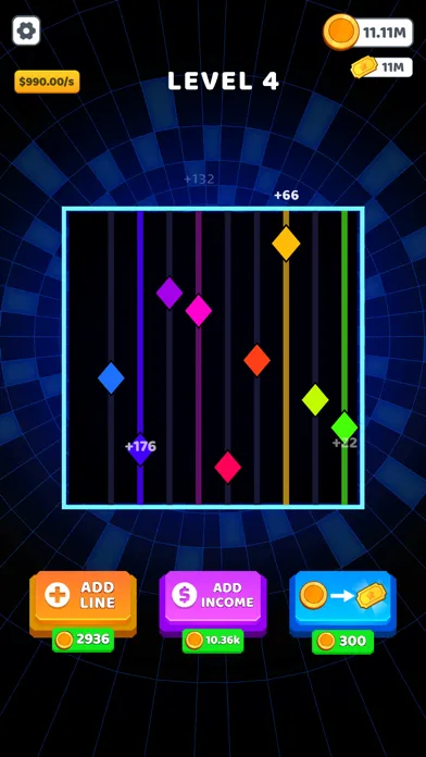 ภาพหน้าจอของ Bouncing Rainbow: Tycoon Games