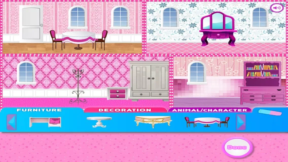 Captures d'écran de Doll house - Princess dress up girls games