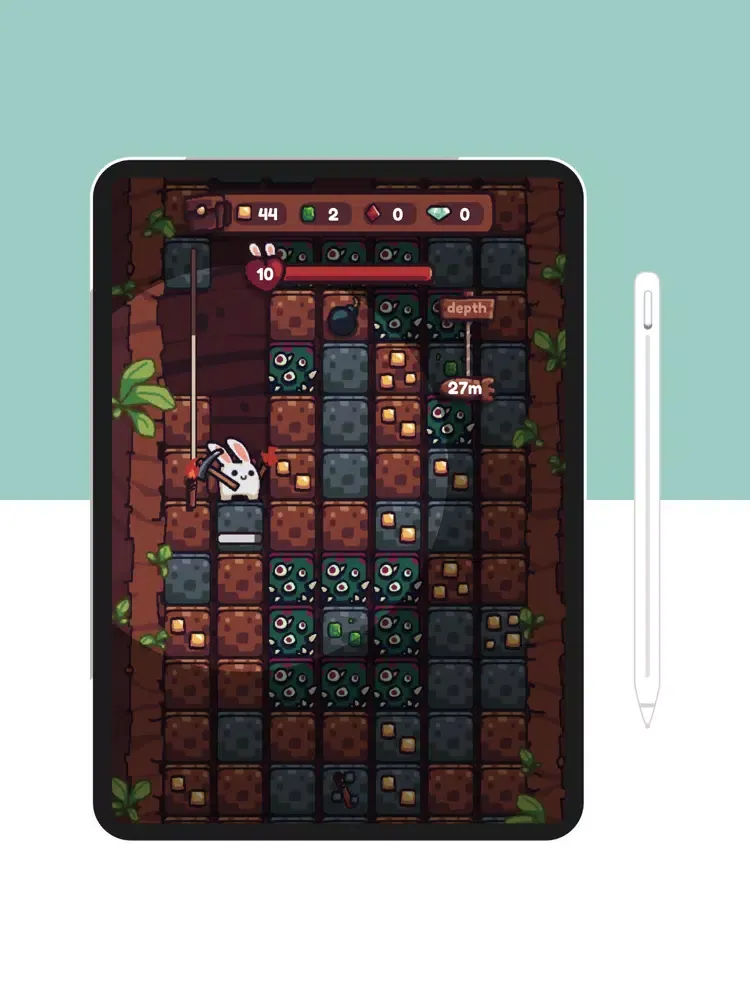 Tangkapan layar Miner Bunny iPad 