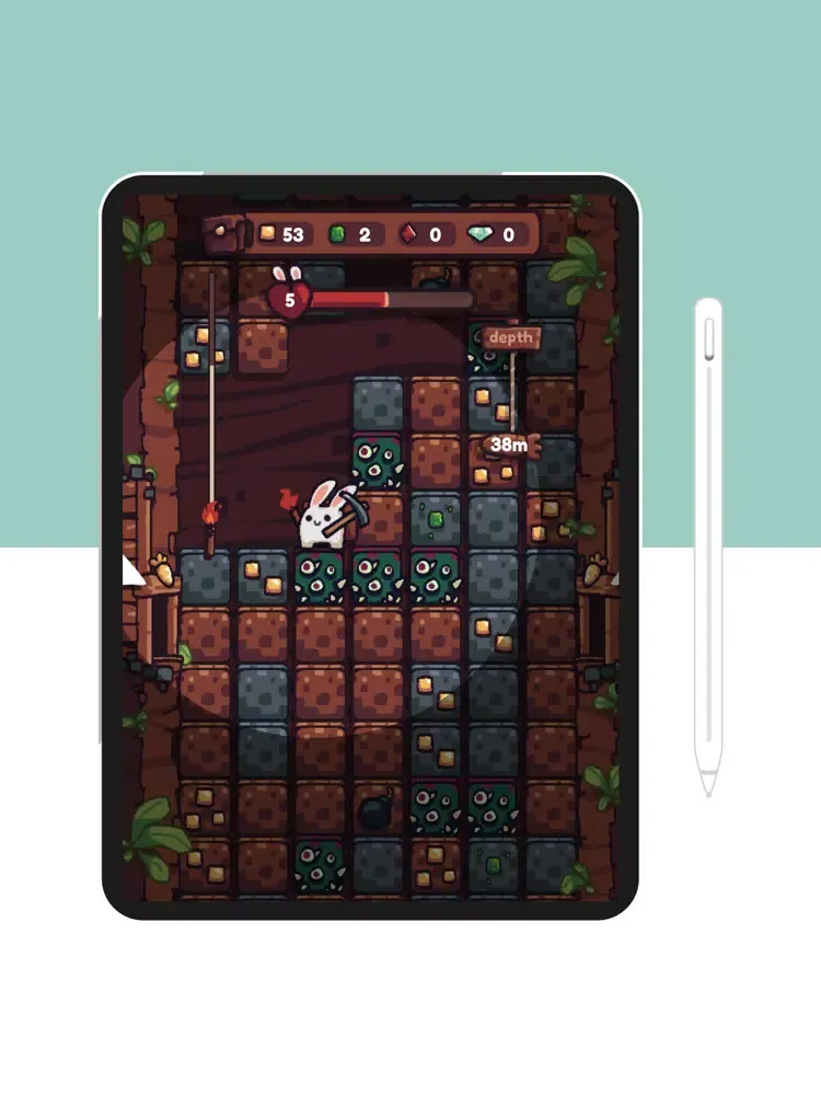 Tangkapan layar Miner Bunny iPad 