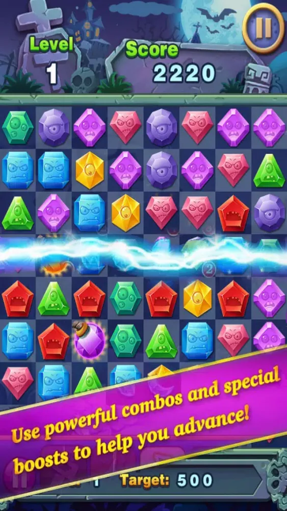 Star Zombie: Crazy Jewels Match Ekran Görüntüleri
