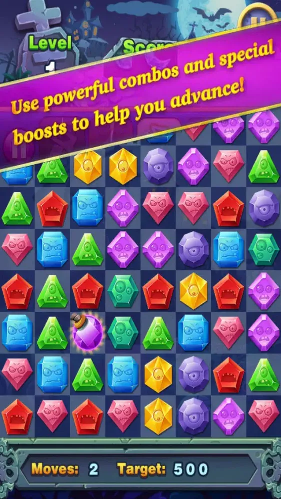 Star Zombie: Crazy Jewels Match Ekran Görüntüleri