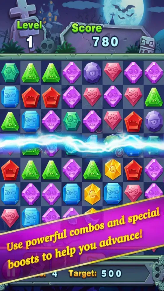 Star Zombie: Crazy Jewels Match Ekran Görüntüleri
