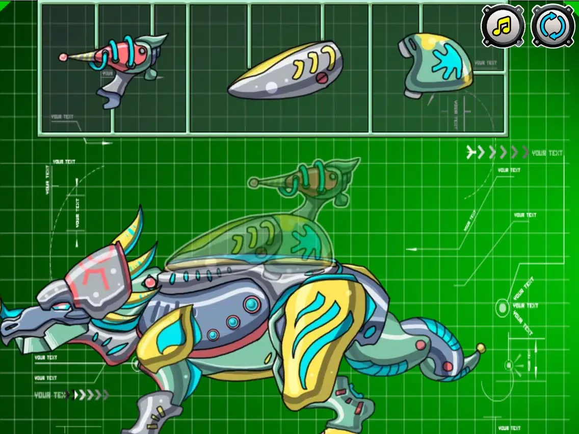 Assembled dinosaur toys - kids games iPad 应用截图