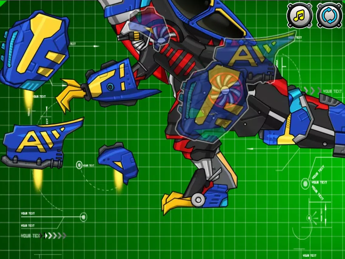 Ảnh chụp màn hình của Dinosaur Robots - kids games iPad 