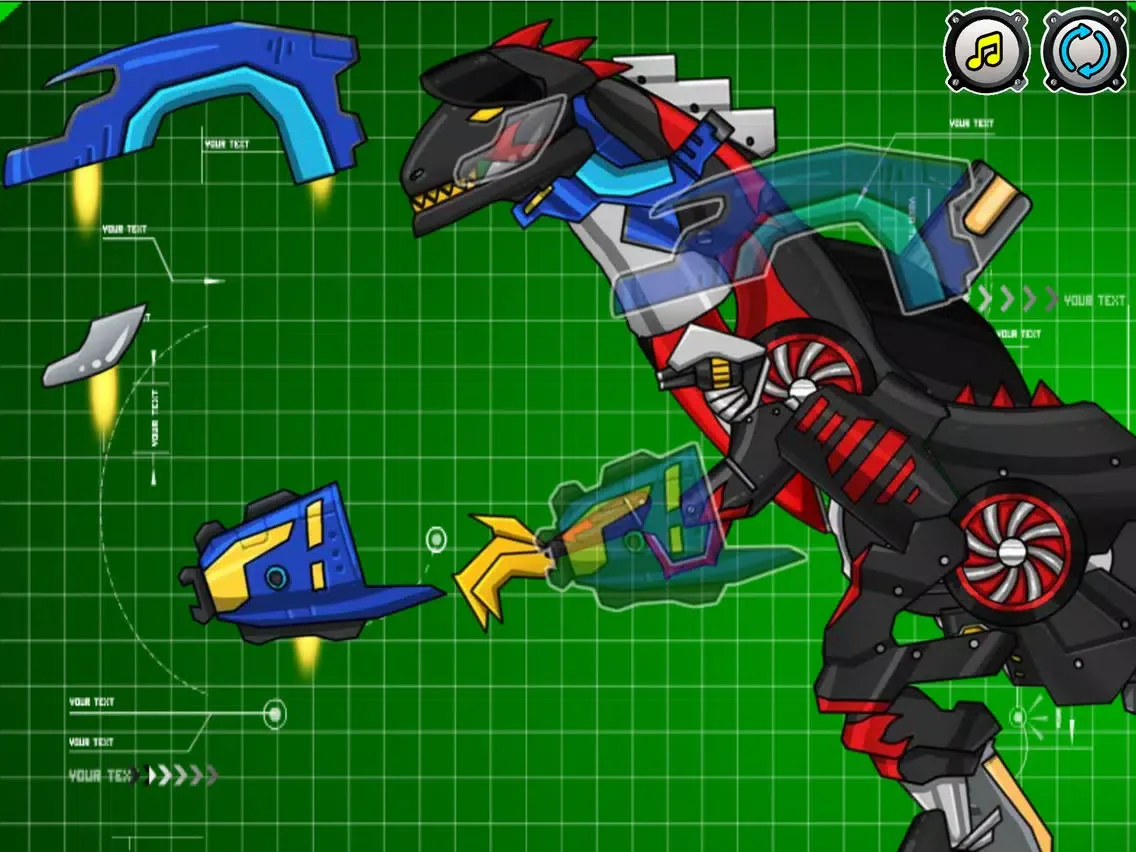 Ảnh chụp màn hình của Dinosaur Robots - kids games iPad 