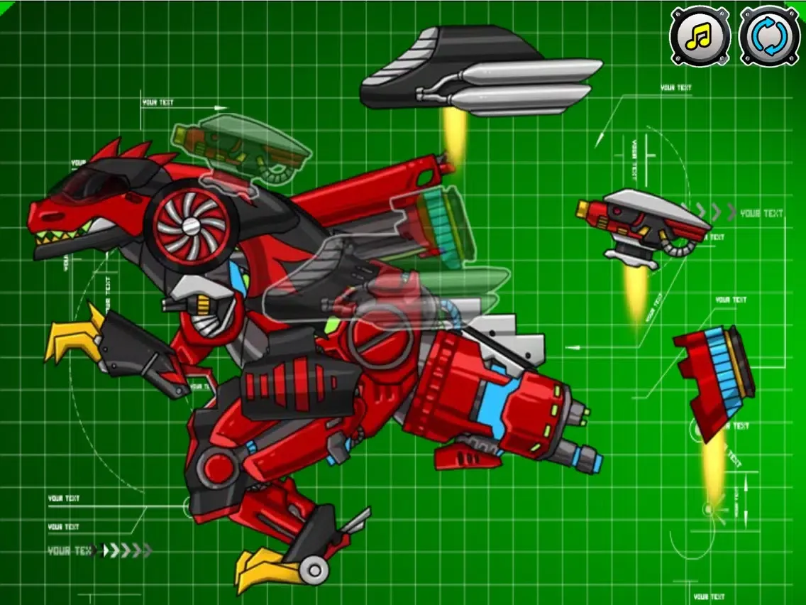 Ảnh chụp màn hình của Mechanical Tyrannosaurus puzzle - kids games iPad 