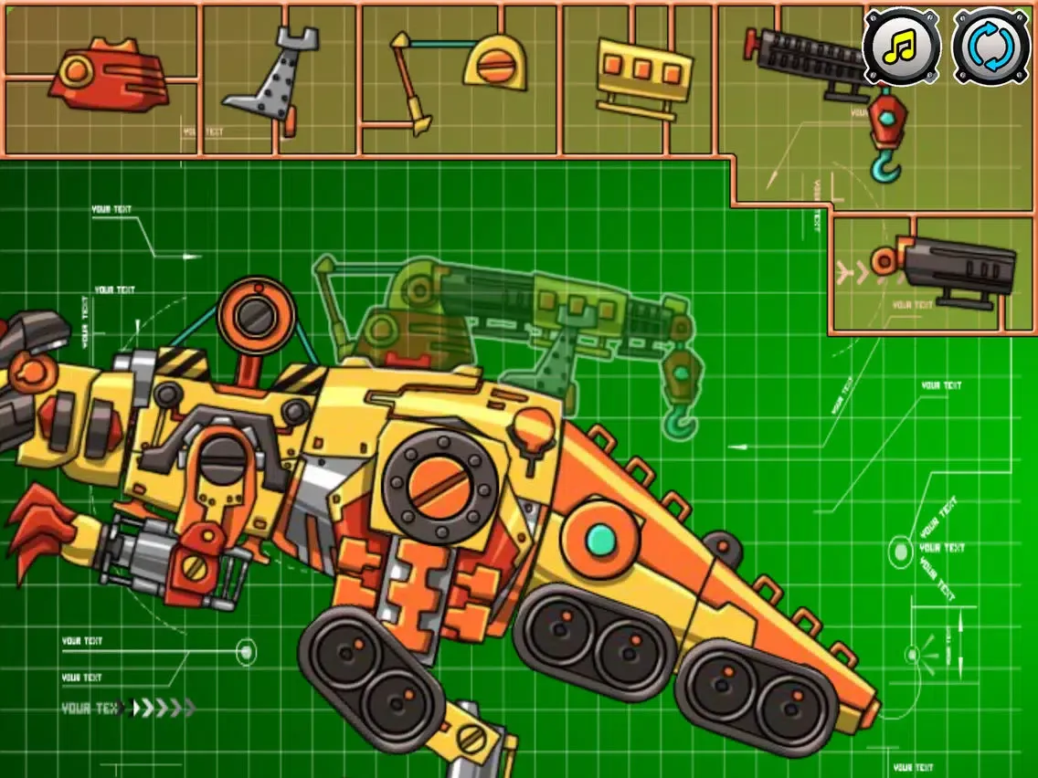 Dinosaur Robot Puzzle - baby games iPad  Screenshots