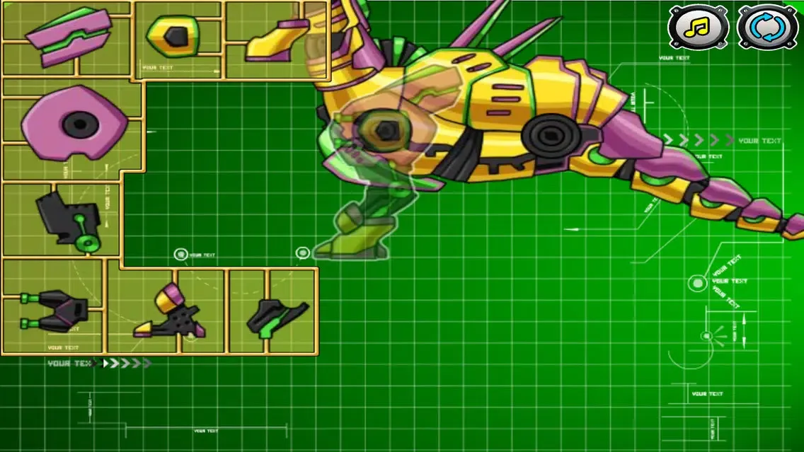 Capturas de tela do Dinosaur building blocks game - baby games