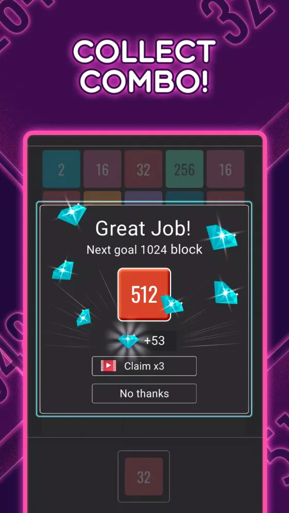 Capturas de tela do Join Blocks 2048 Number Puzzle