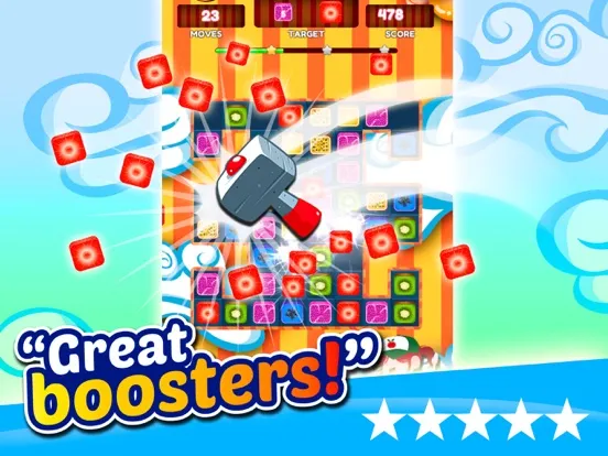 Caramel Gummy Candy Match 3 iPad  Ekran Görüntüleri