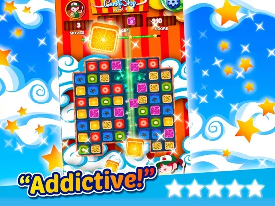 Caramel Gummy Candy Match 3 iPad  Ekran Görüntüleri