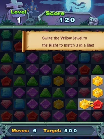 Match Jewel Pop Star - Puzzle Match-3 Jewel Star Zombie Edition iPad  Screenshots