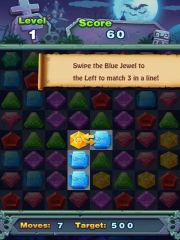 Match Jewel Pop Star - Puzzle Match-3 Jewel Star Zombie Edition iPad  Screenshots