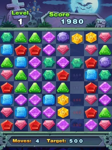 Match Jewel Pop Star - Puzzle Match-3 Jewel Star Zombie Edition iPad  Screenshots