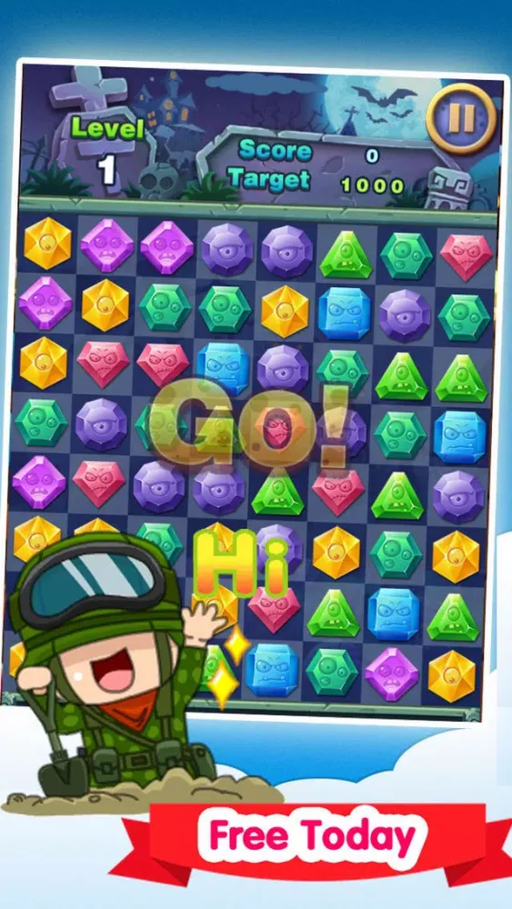 Ảnh chụp màn hình của Jewels Zoobie Blast