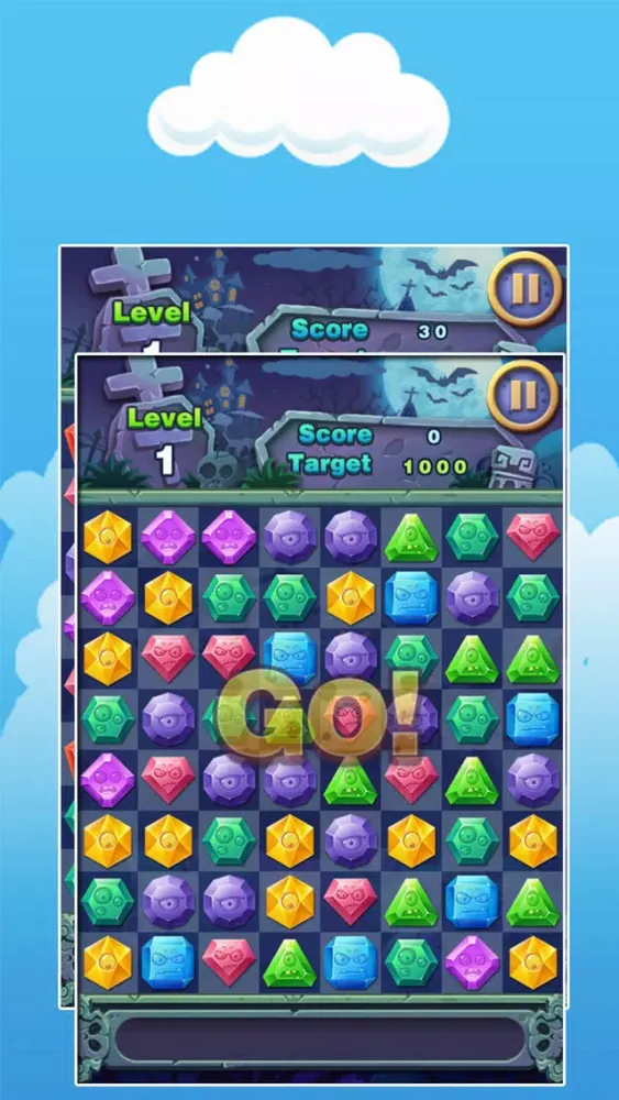 Zombie Matching 3 Diamond Puzlle Screenshots