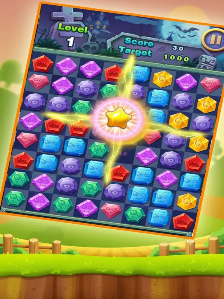Zombie Jewels Puzzle iPad  Screenshots