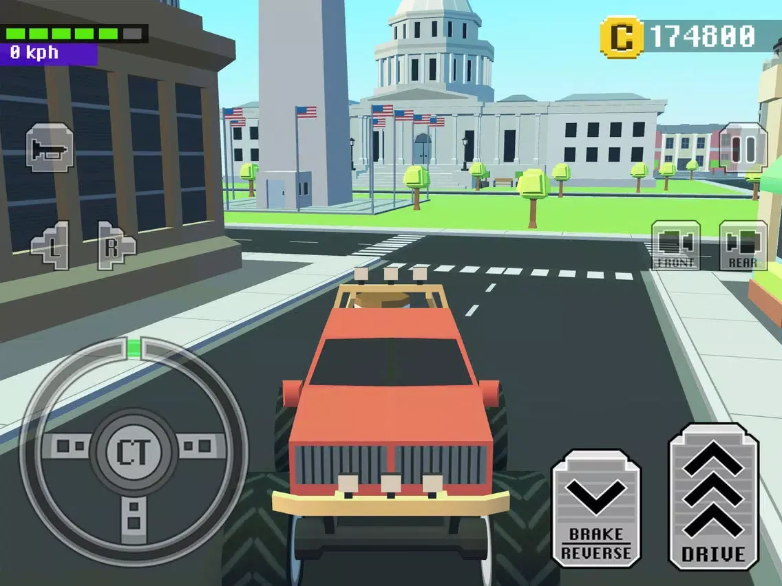 Car Driving in Crazy Town iPad  스크린샷