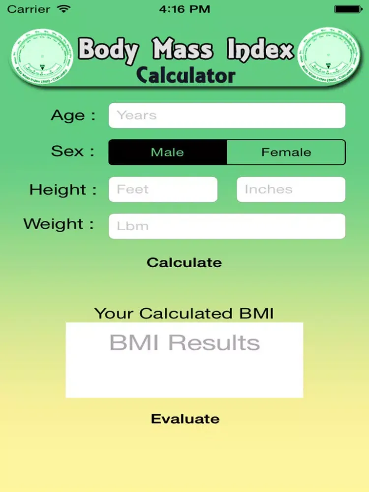 BMI-Body Mass Index Calculator for Men and Women iPad  স্ক্রিনশট