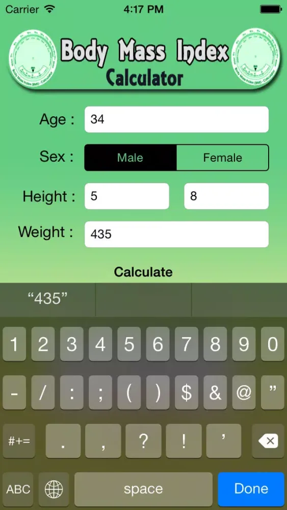 BMI-Body Mass Index Calculator for Men and Women স্ক্রিনশট