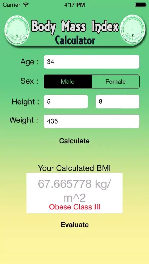 BMI-Body Mass Index Calculator for Men and Women স্ক্রিনশট