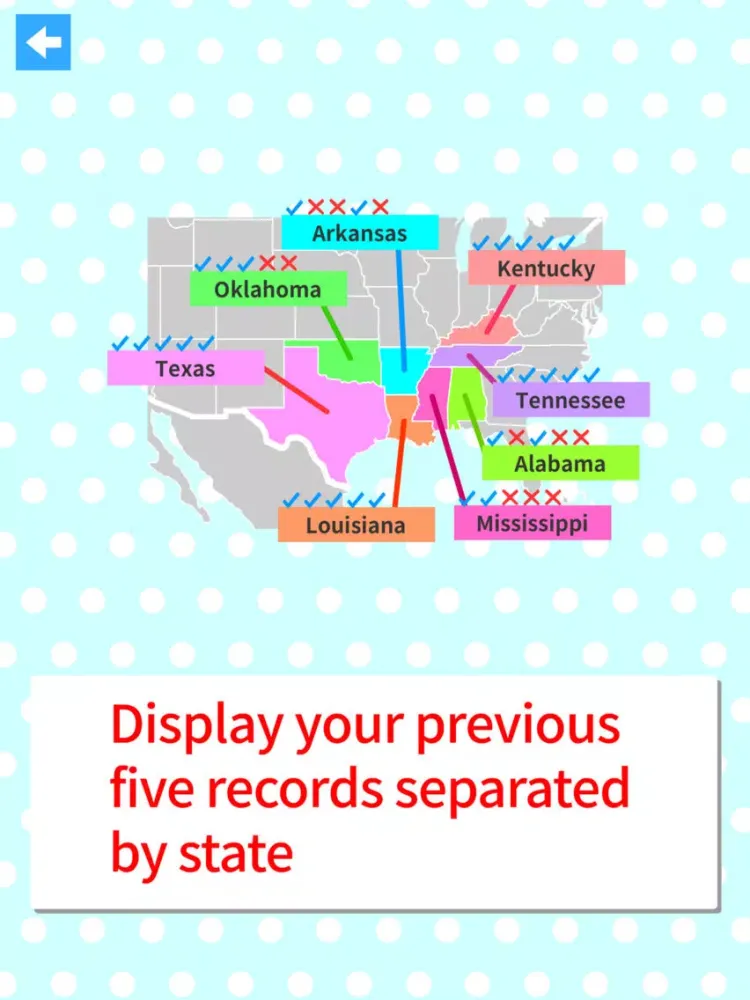 Capturas de pantalla de US States & Capitals Map Quiz iPad 