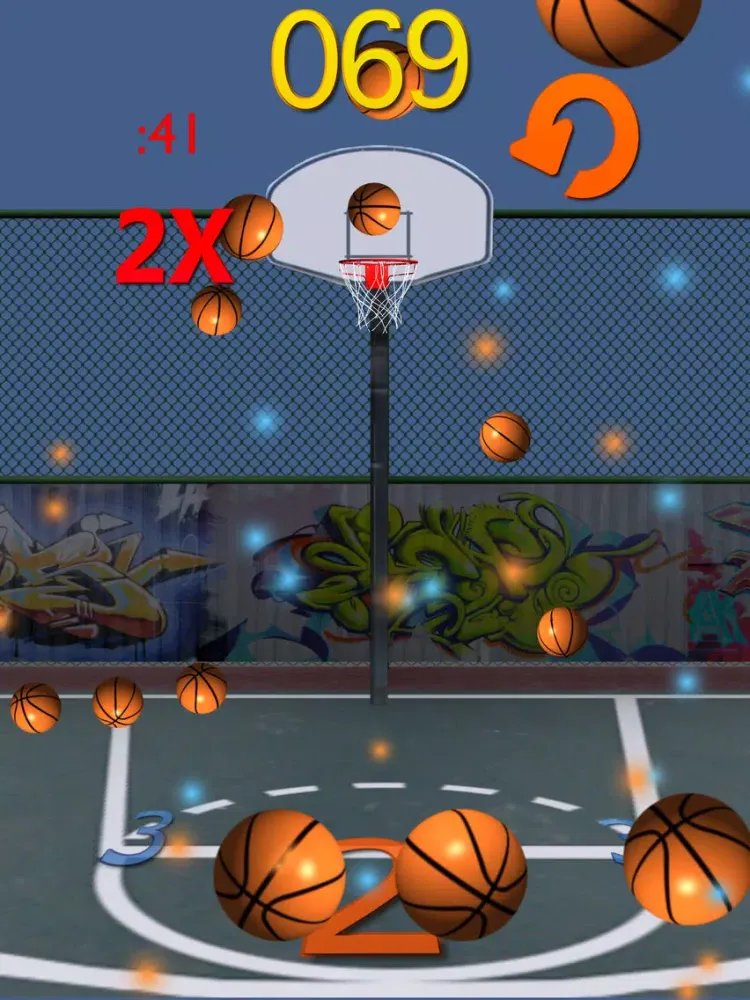 Hot Shot BBALL Breakout - A Basketball Shoot Em Up iPad 应用截图