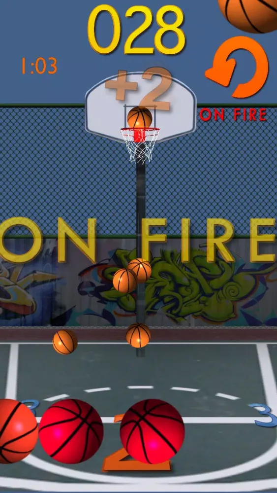 Hot Shot BBALL Breakout - A Basketball Shoot Em Up应用截图