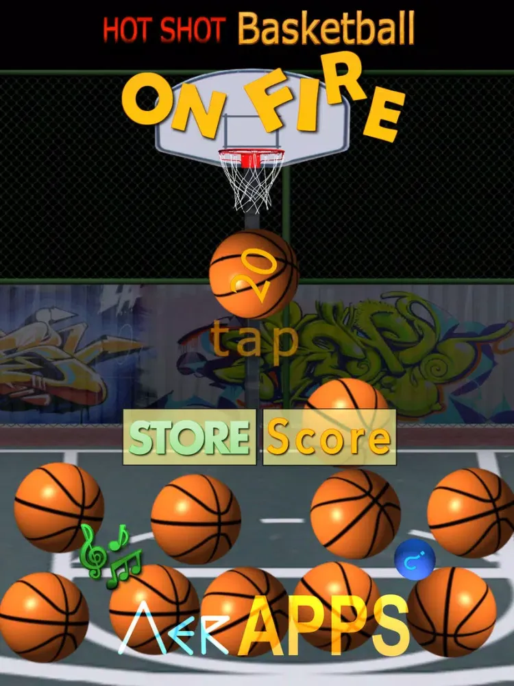 Tangkapan skrin Hot Shot BBALL - On Fire iPad 