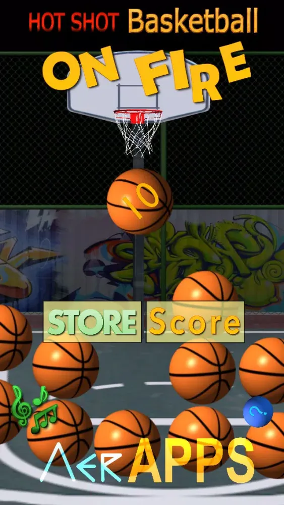 Tangkapan skrin Hot Shot BBALL - On Fire