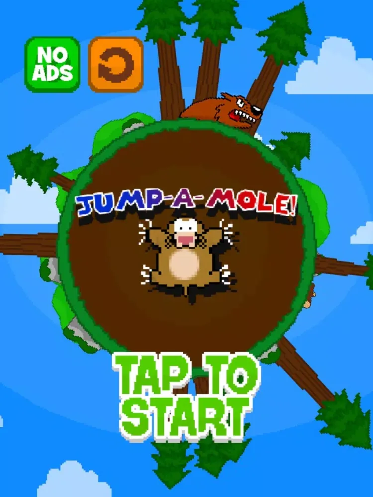 Jump-A-Mole! - Play a Free 8-Bit Jumpy Game! Hop Over the Fast, Rabid Wolf for the Best Super Jumps Score! iPad  سکرین شاٹس