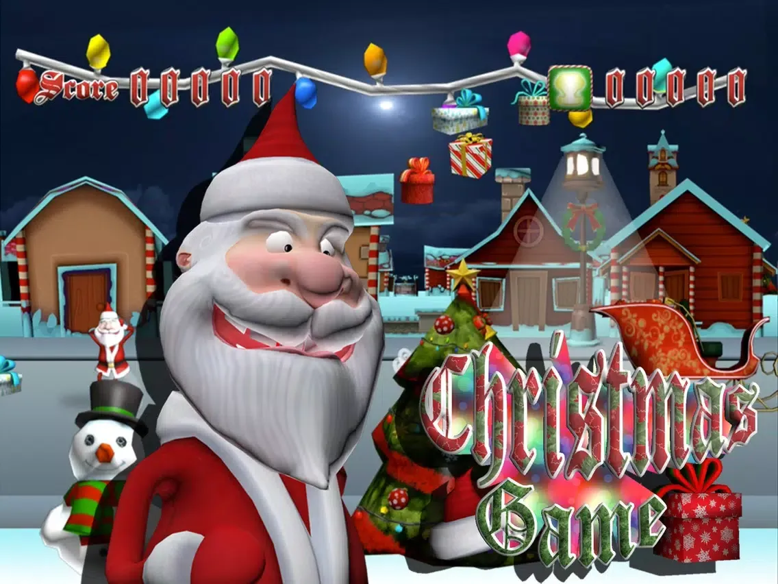The Christmas Game FREE - 3D Cartoon Santa Claus Is Running Through Town! iPad  Screenshots