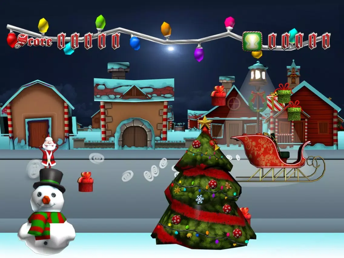 The Christmas Game FREE - 3D Cartoon Santa Claus Is Running Through Town! iPad  Screenshots