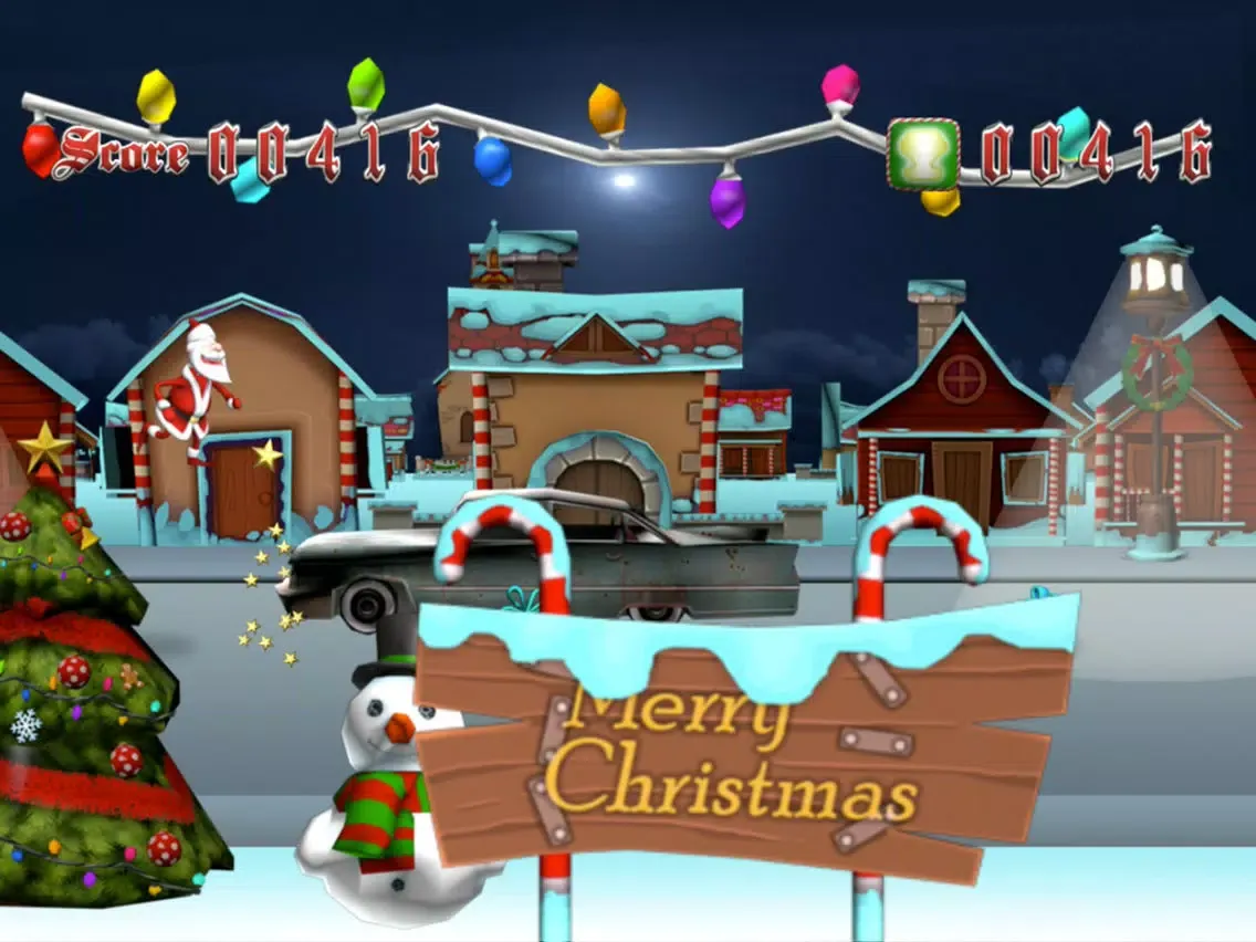 The Christmas Game FREE - 3D Cartoon Santa Claus Is Running Through Town! iPad  Screenshots