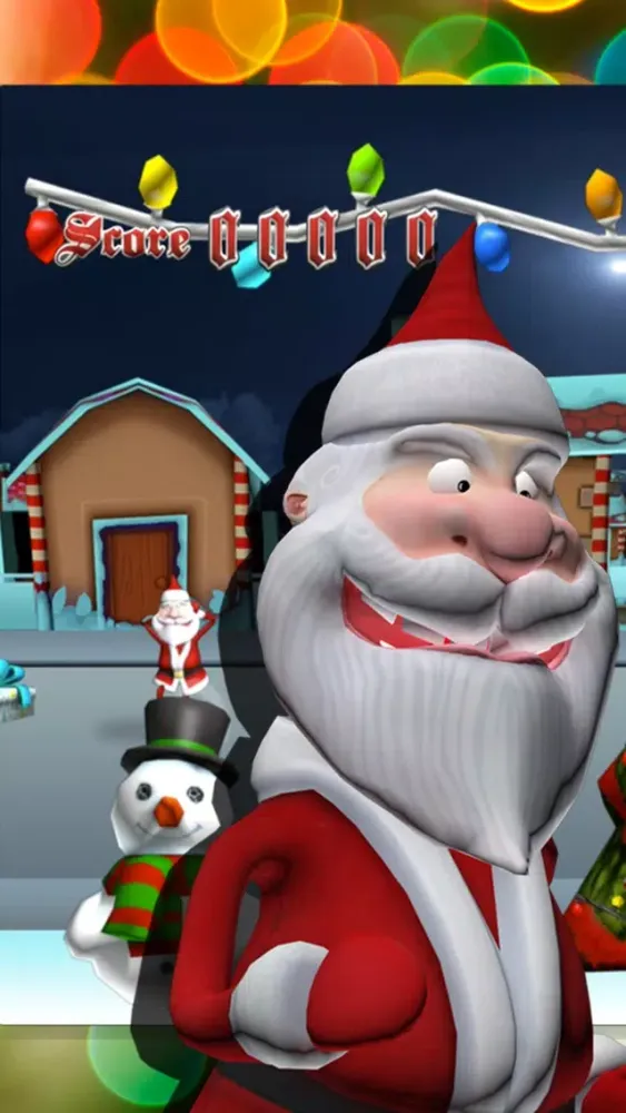 The Christmas Game FREE - 3D Cartoon Santa Claus Is Running Through Town! Screenshots