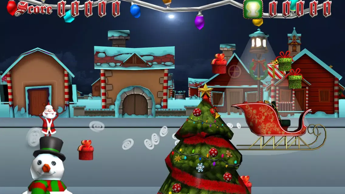 The Christmas Game FREE - 3D Cartoon Santa Claus Is Running Through Town! Screenshots